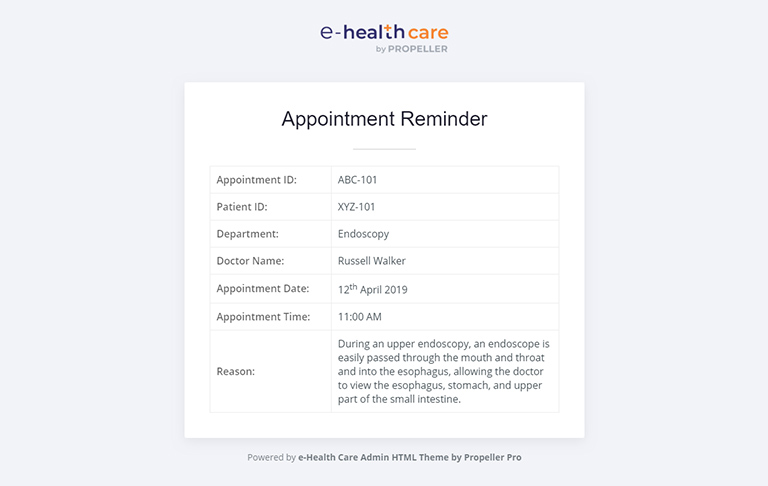 Appointment Reminder Email Template